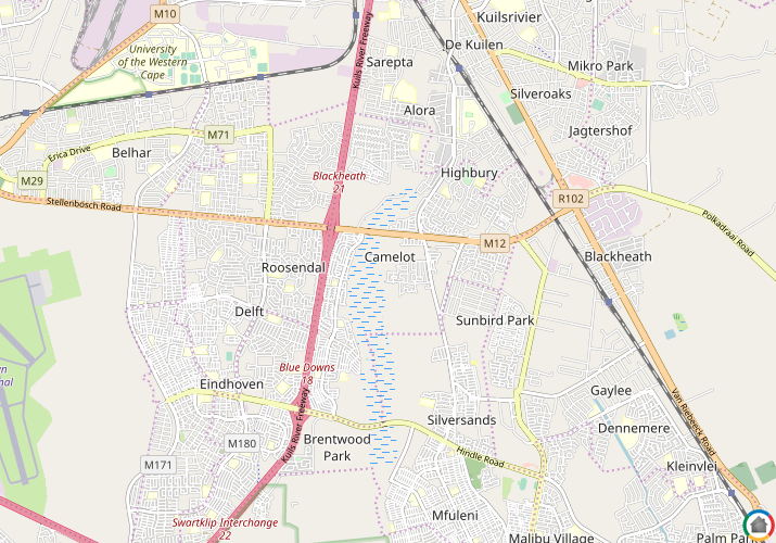 Map location of Hagley